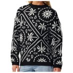 Rip Curl - Women's Bossa Nova Bandana Knit Crew - Pullover Gr S schwarz/grau