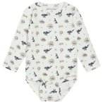 Minymo - Kid's Body L/S AOP - Body Gr 62 weiß
