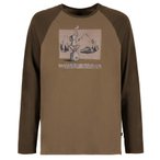 E9 Long Coffee Langarmshirt, L, tobacco