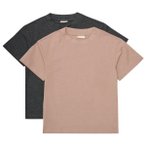 Minymo - Kid's T-Shirt S/S Loose Fit 6683 (2-Pack) - T-Shirt Gr 80 braun