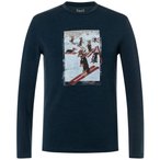 Super.Natural Dachshund Brush  Herren  Longsleeves blau Größe S Trekking  Haut