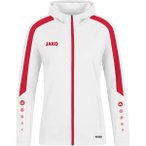 JAKO Damen Kapuzensweat Kapuzenjacke Power, Größe 34 in Weiß