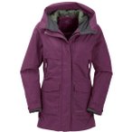 MAUL Damen Funktionsjacke Tyra Megatex Parka+Kapuze, Größe 44 in Lila