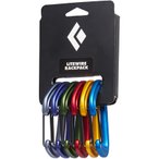 Black Diamond LiteWire Rackpack Schnappkarabiner, 6er Pack