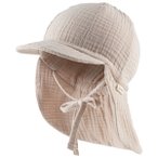 Sterntaler - Kid's Schirmmütze Nacken Musselin Bindeband - Cap Gr 47 cm braun