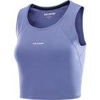 Salomon SHKout Bliss Tanklette Top Damen  Tanktops blau Größe S Laufen | Yoga 