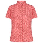 CMP - Women's Shortsleeve Shirt with Pattern - Bluse Gr 36 rot