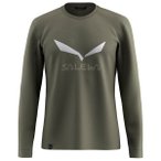 Salewa - Solidlogo Dry L/S Tee - Longsleeve Gr M oliv