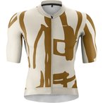 Gonso Road Print Trikot Herren  Radtrikots beige Größe M Rennrad  Elastisch