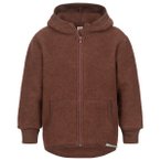 Engel - Kinder Kapuzenjacke Wollfleece - Wolljacke Gr 140 braun