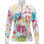 KRIMSON KLOVER Baselayer Graffiti Girls Top, Größe XS in Weiß