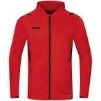 JAKO Kinder Trainingsjacke Challenge mit Kapuze, Größe 140 in Rot