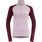 Devold Expedition Merino Silk Zip  Damen  Langarm Unterhemden lila Größe XS Tr