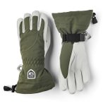 Hestra Heli Ski Damen Fingerhandschuhe ( Oliv 6 Größe,)