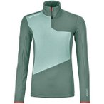 ORTOVOX Damen Unterjacke FLEECE LIGHT ZIP NECK W, Größe S in Grün