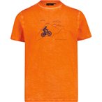 CMP Boys Print  Kinder  T-Shirts orange Größe 104 Lifestyle  Hautfreundlich