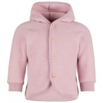 Engel - Kinder Kapuzenjacke mit Holzknöpfen - Wolljacke Gr 62/68 rosa