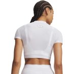 Under Armour HeatGear Elite Crop Damen T-Shirt ( Weiß L)