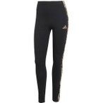 ADIDAS Damen Strumpfhose Animal Print 3-Stripes High Rise, Größe XS in Schwarz