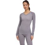 FALKE Damen Langarmshirt Wool-Tech Light, Größe S in Grau