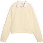PUMA Damen Sweatshirt CLASS Relaxed Longsleeve Polo FL, Größe XL in Pink