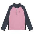 Color Kids - Kid's Fleece Stretch Colorblock - Fleecepullover Gr 92 rosa