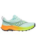 Saucony - Traillaufschuhe - Peregrine 16 Aqua/Citron für Damen - Größe 38 - B