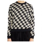 DEDICATED - Women's Sweater Arendal Pepita Cats - Pullover Gr XS schwarz
