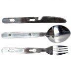 Basic Nature - Biwak Hiking Besteck - Besteck-Set grau
