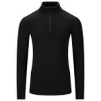 Aclima - FleeceWool V2 Polo Zip - Merinolongsleeve Gr S schwarz