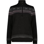 CMP Knitted WP  Damen  Pullover schwarz Größe M Trekking  Hautfreundlich