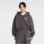NEW BALANCE Damen Jacke Trackside Fleece Full Zip, Größe XL in Schwarz
