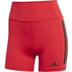 ADIDAS Damen Tight Optime 3-Streifen kurze (Länge 5 Zoll), Größe XS in Rot