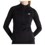 New Balance - Women's Athletics Heat Grid 1/2 Zip - Longsleeve Gr XS schwarz