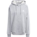 ADIDAS Herren Kapuzensweat Essentials 3-Streifen, Größe L in Silber