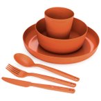 Sea to Summit - Camp Dinnerware Set with Mesh Sack - Geschirr-Set Gr 6 Pieces ro