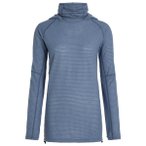 Icebreaker - Women's Merino 400 Realfleece Grid Blackridge - Merinohoodie Gr XS 