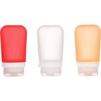 humangear GoToob+ 3er Pack - 3 x 74 ml Tube transparent-rot-orange
