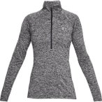 UNDER ARMOUR Damen Langarm Tech 1/2 Zip - Twist, Größe L in Schwarz