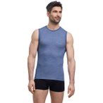 FALKE Herren Singlet Wool-Tech Light, Größe S in Blau