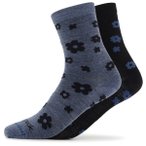 Heber Peak - Merino SylvaHe. Flower Socks 2-Pack - Multifunktionssocken 45-47 bl