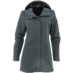 MAUL Damen Mantel Tällistock XT-Softshellmantel+Kapuze, Größe 38 in Grau