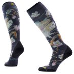 Smartwool - Women's Ski Zero Nightwatcher Print OTC - Skisocken 42-45 grau/blau