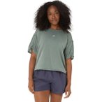 ASICS Damen T-Shirt NAGINO RUN ADJUSTABLE SS TOP, Größe L in Grau