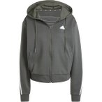 ADIDAS Damen Kapuzensweat Future Icons 3-Streifen, Größe L in Grau