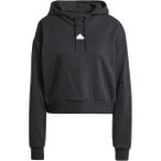 ADIDAS Damen Kapuzensweat Embroidered French Terry Crop, Größe M in Schwarz