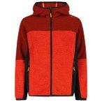 CMP - Kid's Jacket Fix Hood Jacquard Knitted - Fleecejacke Gr 110 rot