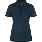 Super.Natural Zip Polo  Damen  T-Shirts blau Größe L Trekking  Hautfreundlich 