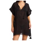 Seafolly - Women's Crinkle Gauze Kaftan - Kleid Gr One Size schwarz
