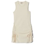 Brixton - Women's Ribbed Cinch Mini Dress - Kleid Gr L beige